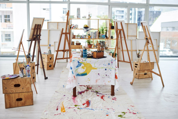 an art room